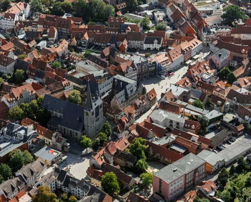 Luftaufnahme Markt Quedlinburg von Nordwesten