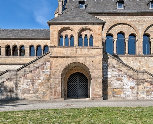 Treppenvorbau an der Westfassade Kaiserpfalz Goslar