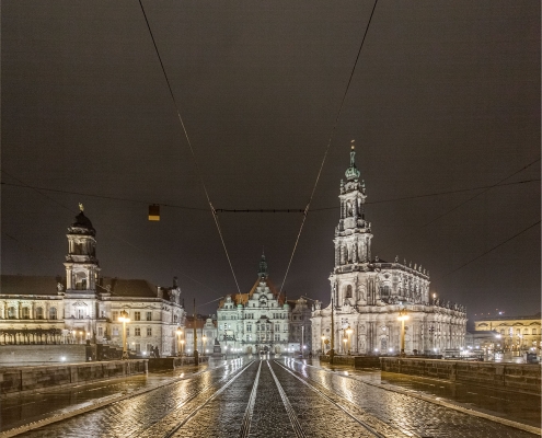 Augustusbrücke Dresden Nachtaufnahme