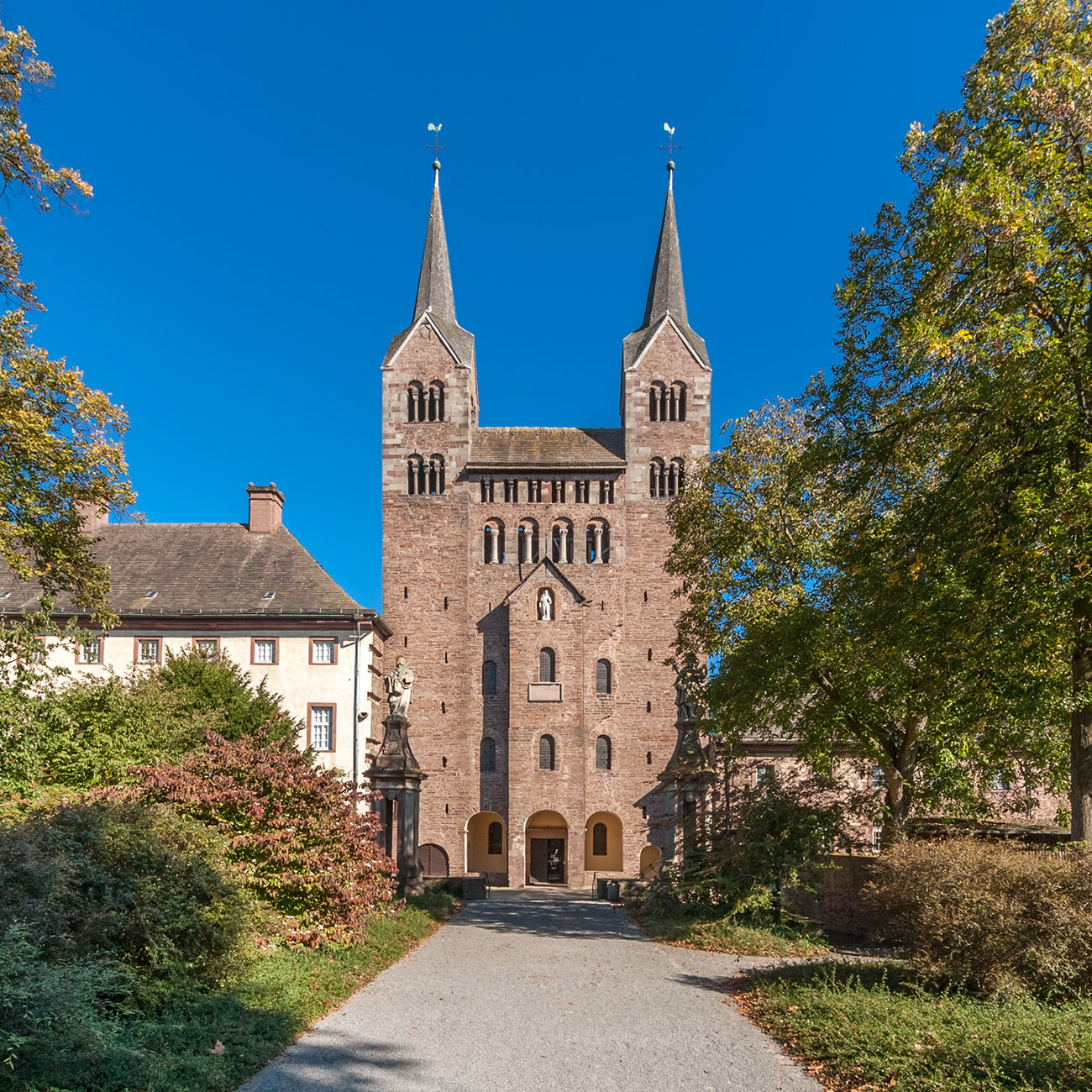 Westansicht Westwerk Klosterkirche Corvey