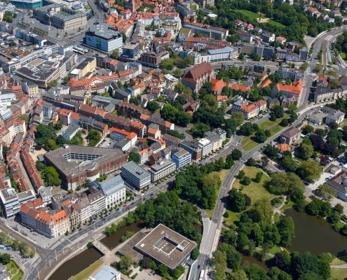 Luftbild Wallstraße Braunschweig von Südwesten