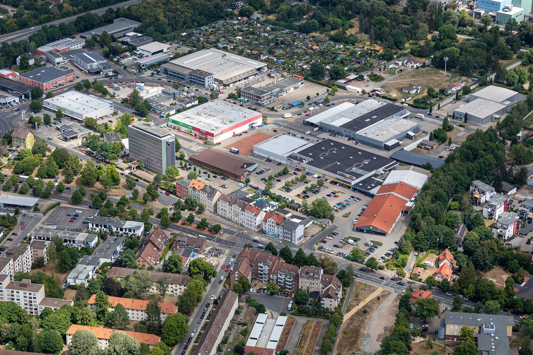Luftbild Gewerbegebiet Celler Straße Braunschweig