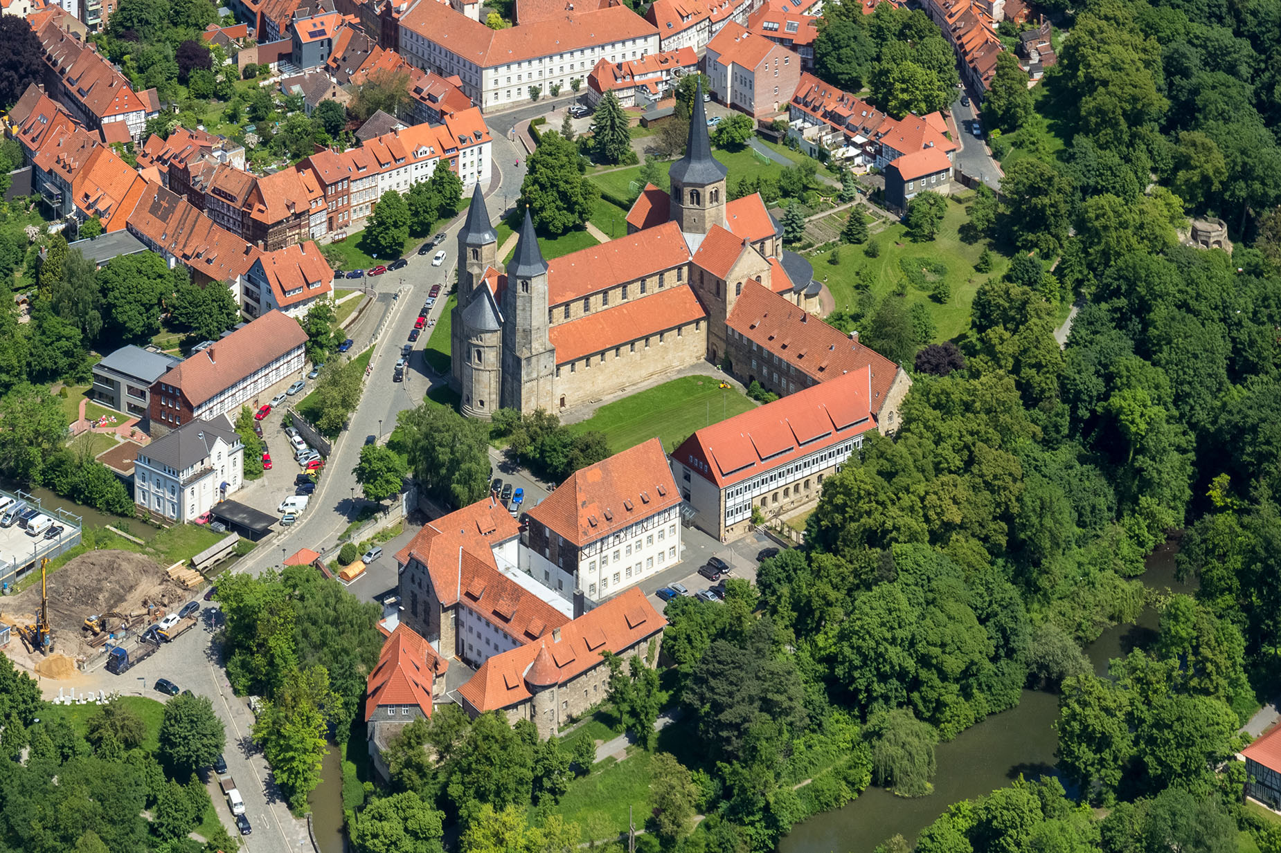Luftbild Basilika St. Godehard Hildesheim