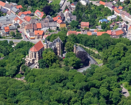 Luftbild Schloss Mansfeld