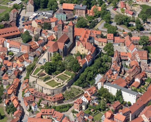 Luftbild Schlossberg Quedlinburg (Blick von Osten)