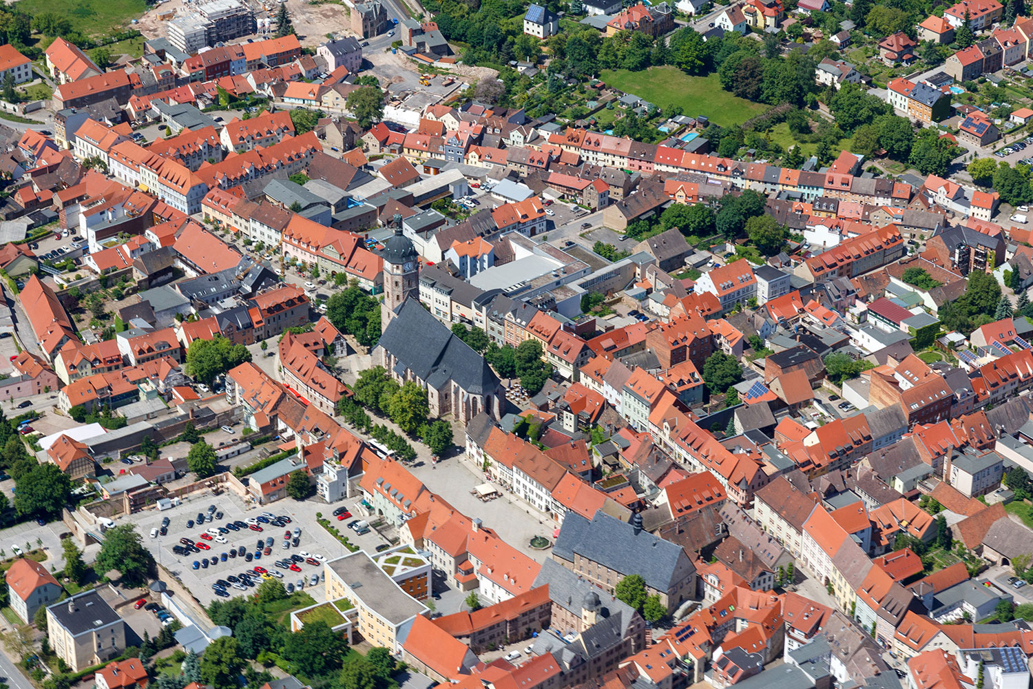Luftbild Rathaus Sangerhausen