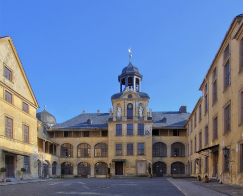 Nordfassade Schlosshof Schloss Blankenburg