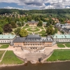 Luftbild Gesamtanlage Schloss Pillnitz von Süden